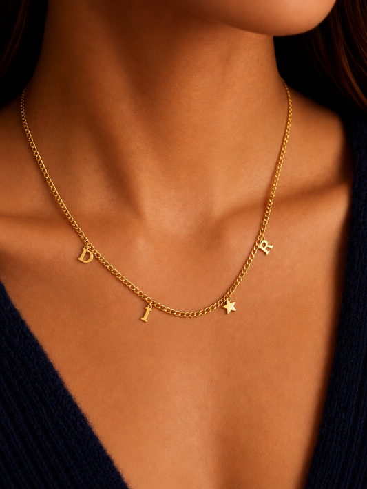 Bellamont Letters Necklace - Gold