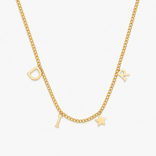 Bellamont Letters Necklace - Gold