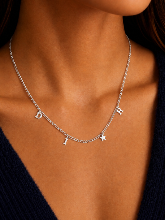 Bellamont Letters Necklace - Silver