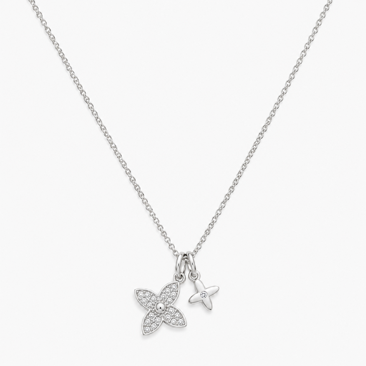 Bellmont Flower Necklace - Silver
